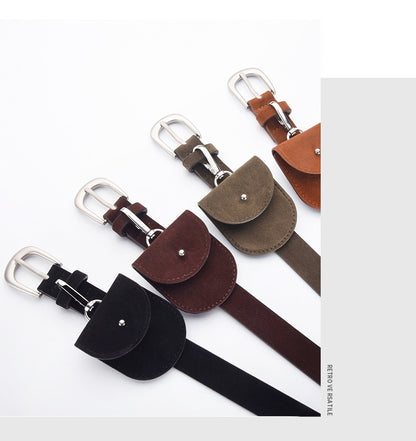 Imitation daim petit sac taille ceinture rétro décoration haut de gamme