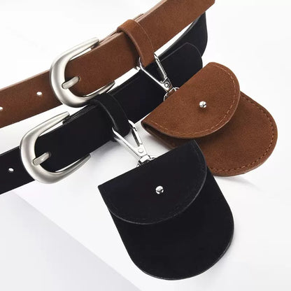 Imitation daim petit sac taille ceinture rétro décoration haut de gamme