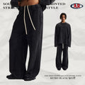 American terry loose retro wide-leg men's trousers