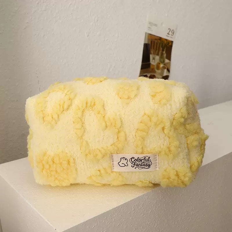 Plush girl love makeup bag