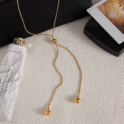 Jieding collier long en acier titane