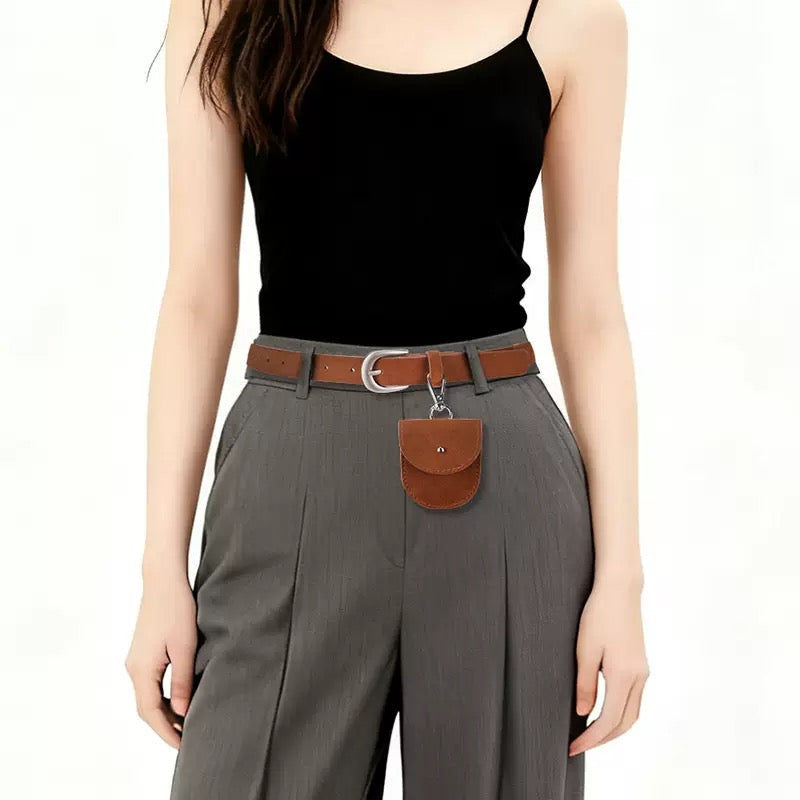 Imitation daim petit sac taille ceinture rétro décoration haut de gamme